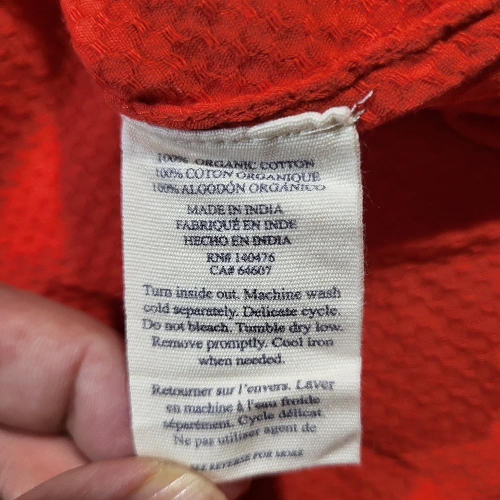 Faherty Brand sandbar Organic Cotton maxi dress Red Sleeveless Size Medium - Picture 8 of 11